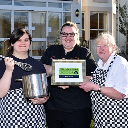 The Sandford Nursing Home celebrates 5 Star food hygiene rating