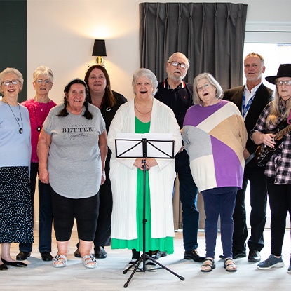 Choir raise the roof at retirement living scheme